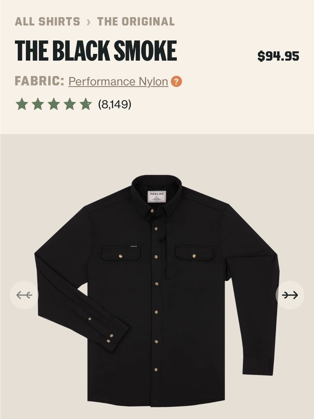 The Black Smoke Casual Button-Down Shirt - Black